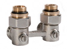 Узел нижнего подключения радиатора угловой ECK 1/2" ( ниппель 3/4"х1/2")